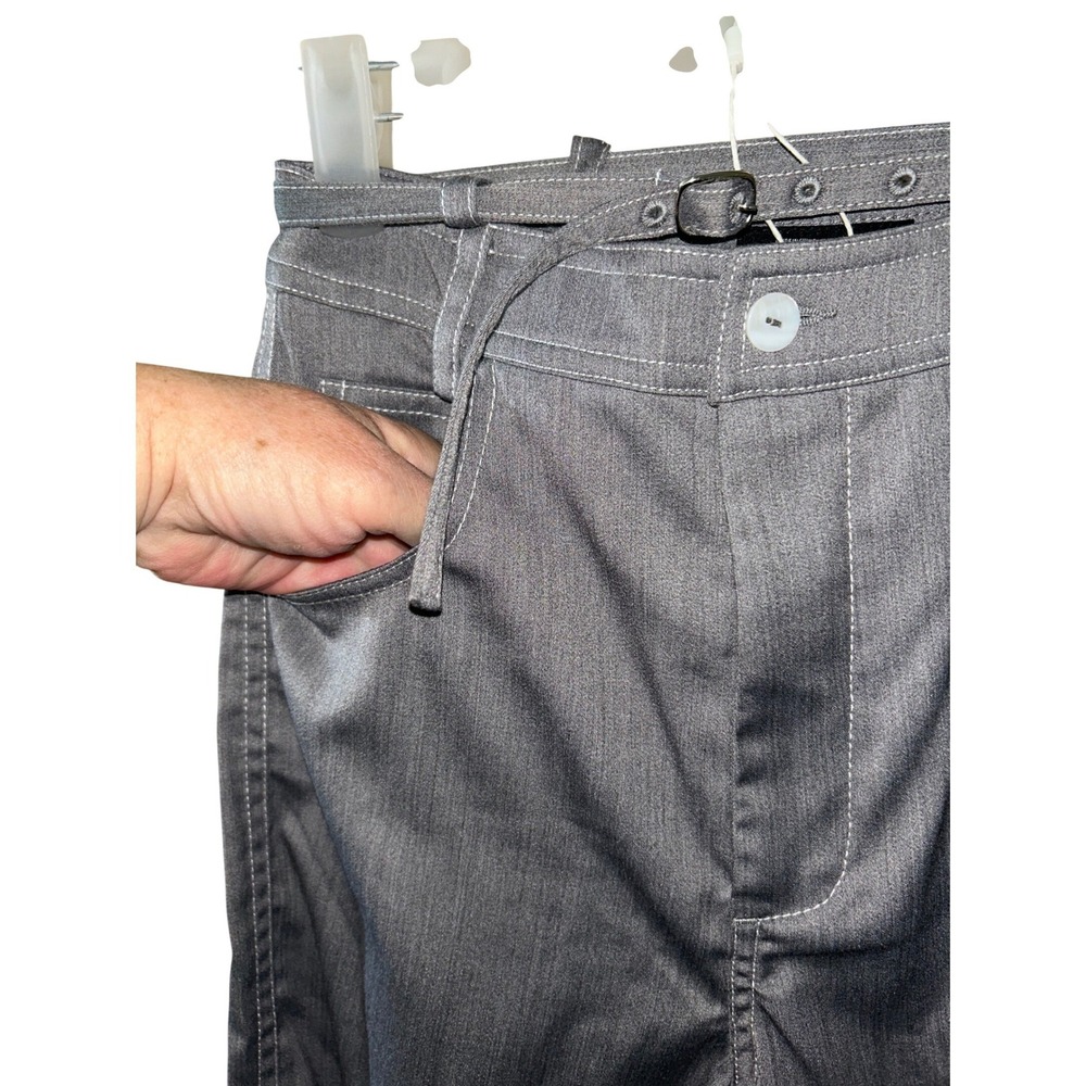 C/MEO COLLECTIVE Capable Pant Grey‎ Marle Contrast Stitch Straight Leg Womens XS - Picture 4 of 8